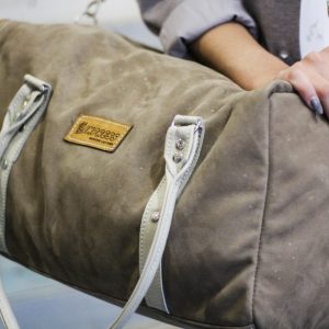 Brown Leather Duffle Bag