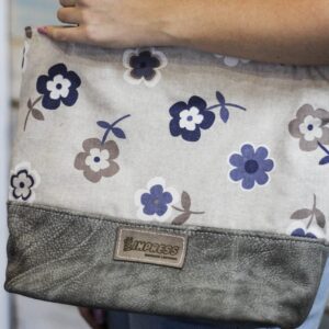 Beige Floral Handbag