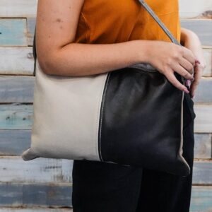 Beige | Black Handbag