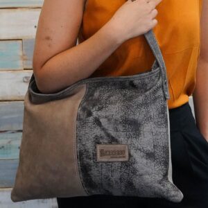 Beige | Grey Satchel