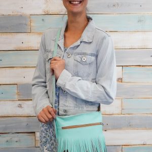 Turquoise Leather Handbag